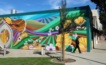 King City downtown plaza mural