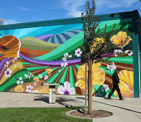 King City downtown plaza mural