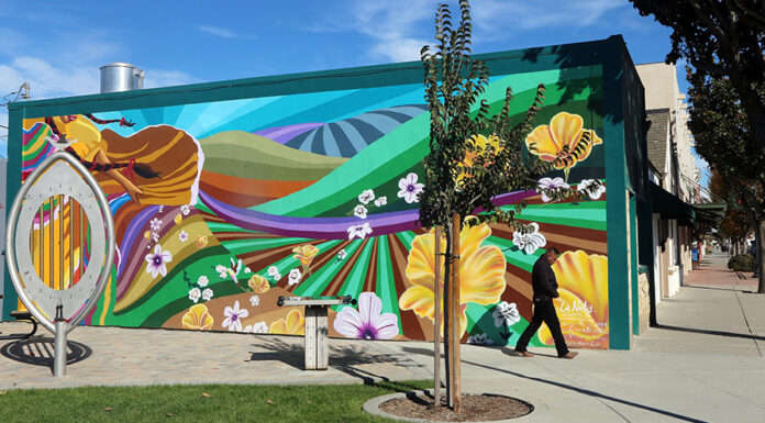 King City downtown plaza mural