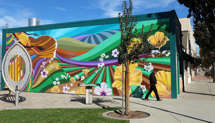 King City downtown plaza mural