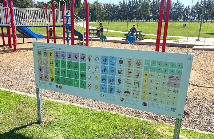 Greenfield Communication Board at Patriot Park Communication Board