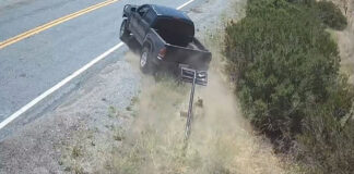 Truck damages Flock camera