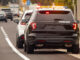 Speeding crackdown set for this summer in South Monterey County Behind view of a police car that pulled a motorist over to the side of the road