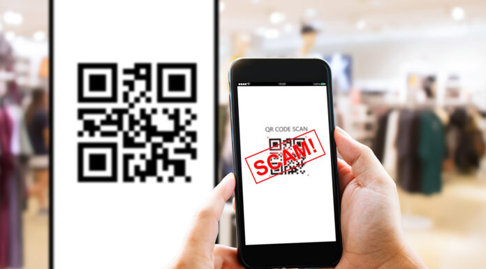 Fake QR Code scams fraud phishing concept