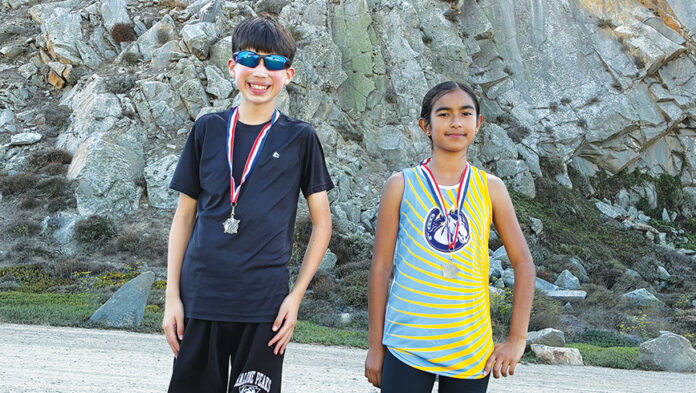 CPMS top runners Hector Mandujano III and Vanessa Ayala-Gaxiola Chalone Peaks Middle School cross country runners