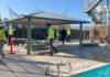 King City Aquatic Center fence renovation underway New fencing