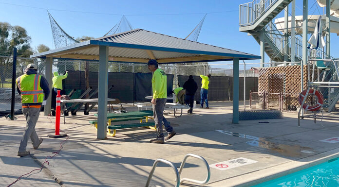 King City Aquatic Center fence renovation underway New fencing