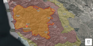 Plaskett Fire map