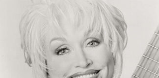Dolly Parton with guitar